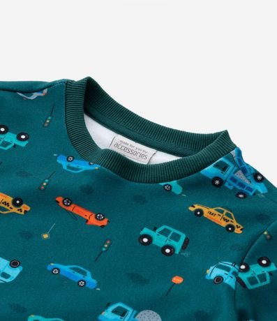 Pijama Infantil Calentito con Toque Suave y Estampado de Carros - Talle 2 al 8 años 4