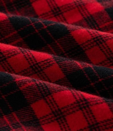 Pantalón de Pijama en Franela de Cuadros con Cordón en la Cintura 3