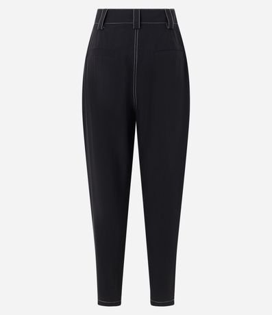 Pantalón Recto en Viscosa con Detalles en Pespuntos Contrastantes 2