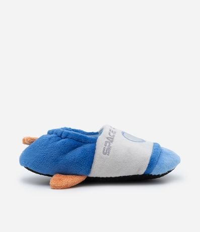 Pantufla Cerrada Infantil en Fleece con Bordado Cohete - Talle 19 al 28 5