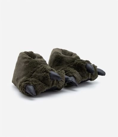 Pantufla Infantil en Fleece Pata de Monstro - Talle 29 al 36