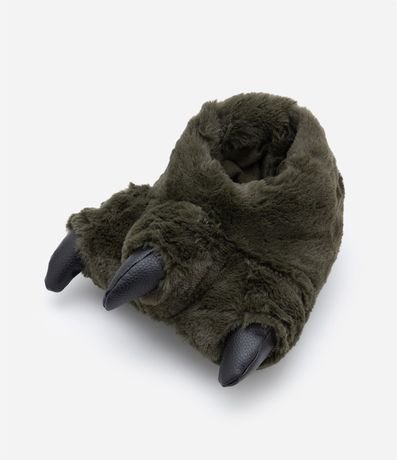 Pantufla Infantil en Fleece Pata de Monstro - Talle 29 al 36 4