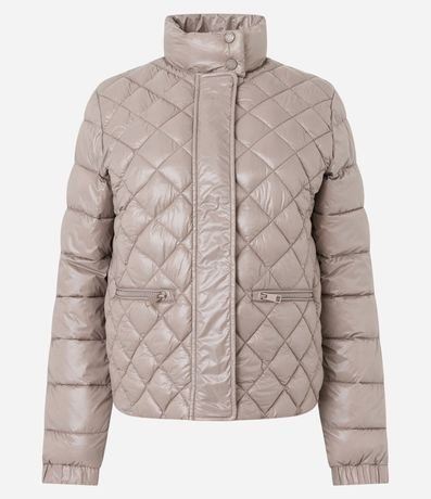 Campera en Poliamida con Grumos y Textura Capitoneada 6