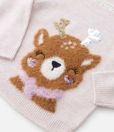 Buzo Infantil con Bordado de Reno con Lentejuela - Talle 1 a 5 años 4