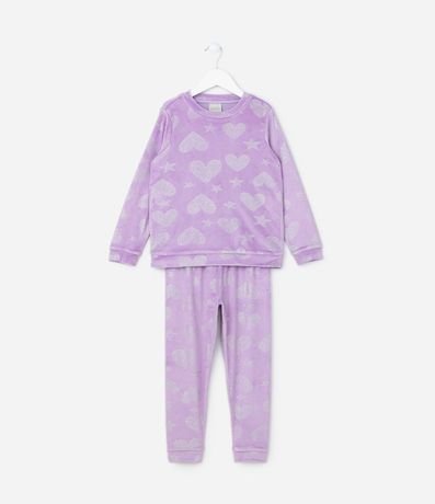 Pijama Largo Infantil Calentito con Brillos - Talle 2 a 14 años