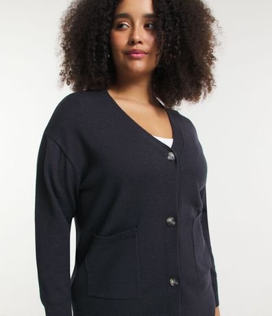 Cardigan de Punto con Bolsillos Delanteros Curve & Plus Size 4