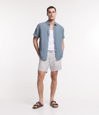 Bermuda Slim en Viscolino con Cordón y Bolsillos 1