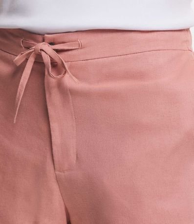 Bermuda Slim en Viscolino con Cordón y Bolsillos 4