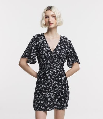 Enterito en Viscosa Floral Liberty con Escote Traspasado 2