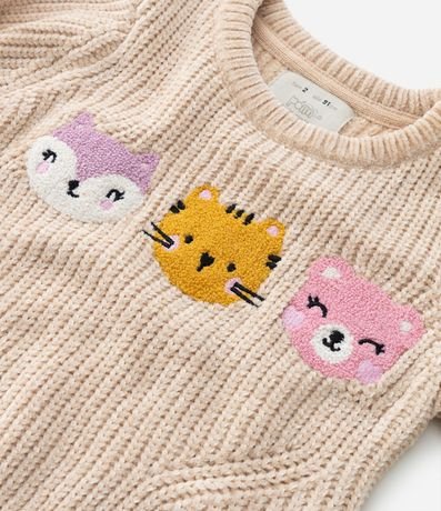 Buzo Infantil en Chenille con Bordado Animalitos - Talle 1 A 5 años 3