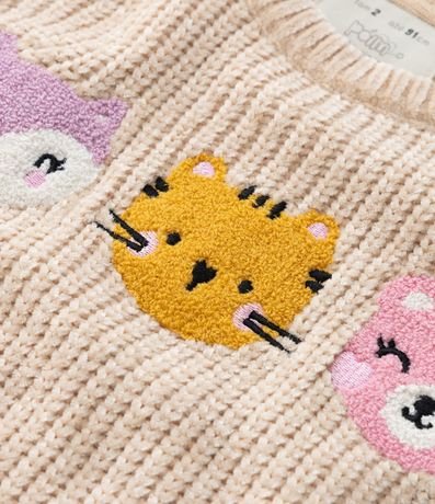 Buzo Infantil en Chenille con Bordado Animalitos - Talle 1 A 5 años 7