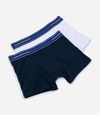 Kit 02 Calzoncillo Boxer Infantil en Algodón con Cintura Elástica Lupo - Talle P al GG