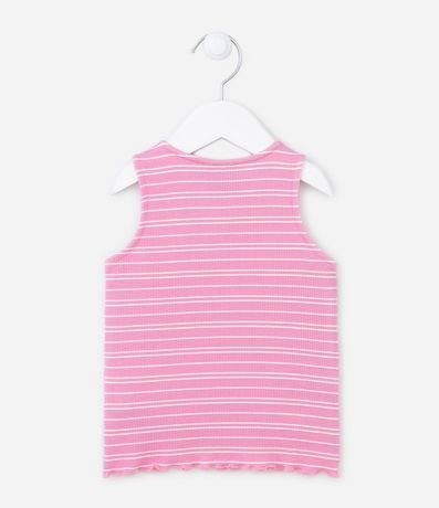 Musculosa Infantil Acanalada con Bordado de Corazón - Talle 1 a 5 años 2
