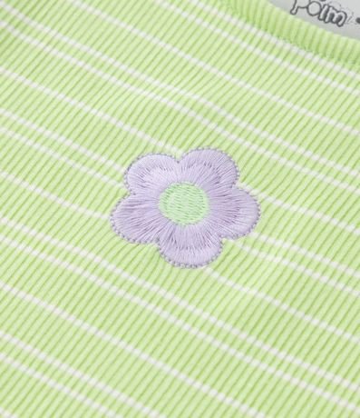 Musculosa Infantil Acanalada con Bordado de Corazón - Talle 1 a 5 años 5