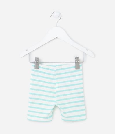 Short Ciclista Infantil Acanalado con Estampa a Rayas - Talle 1 a 5 años 2