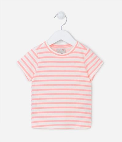 Blusa Infantil Acanalada con Estampa Rayada - Talle 1 a 5 años