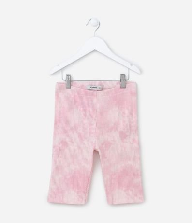 Bermuda Ciclista Infantil con Textura Acanalada y Estampa Tie Dye - Talle 5 a 14 años 1