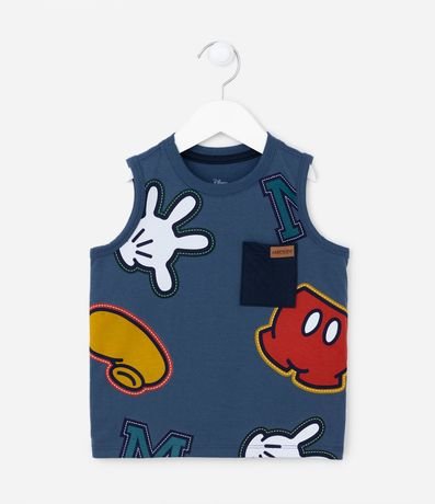 Musculosa Infantil con Estampa Mickey y Bolsillo - Talle 1 a 5 años