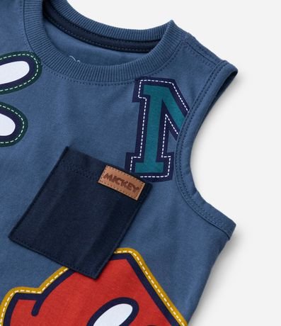 Musculosa Infantil con Estampa Mickey y Bolsillo - Talle 1 a 5 años 4