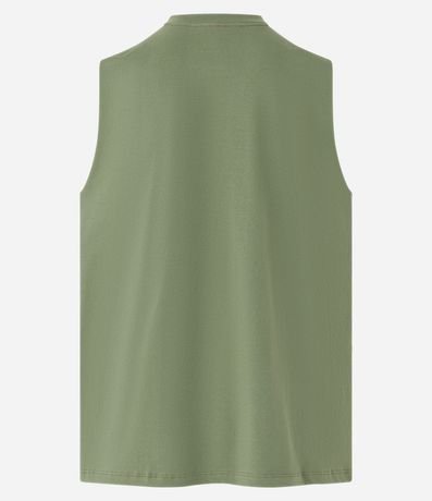 Musculosa en Algodón con Cuello Redondo y Tag en el Bajo 6