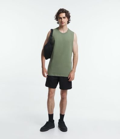 Musculosa en Algodón con Cuello Redondo y Tag en el Bajo 2