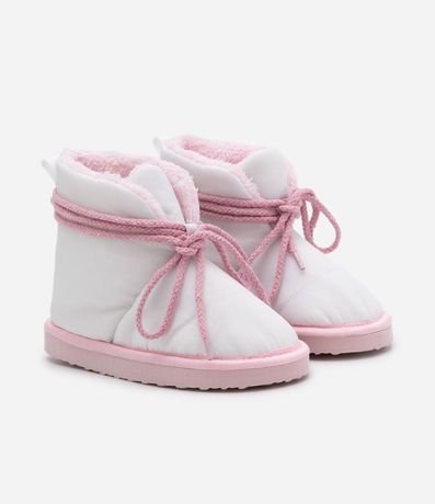 Pantufla Botinha Infantil con Lazo - Talle 29 al 38