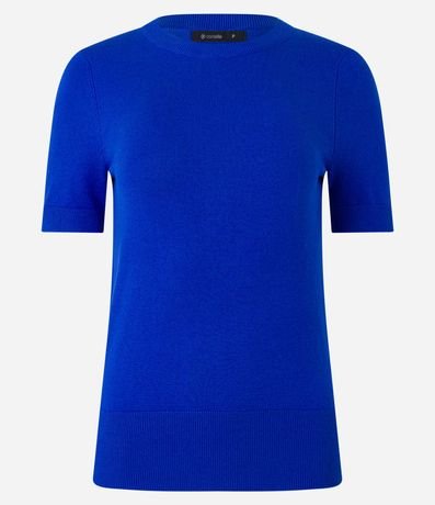 Blusa Básica en Punto con Manga Corta 6