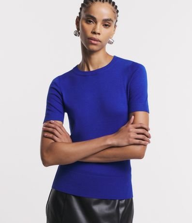 Blusa Básica en Punto con Manga Corta 1