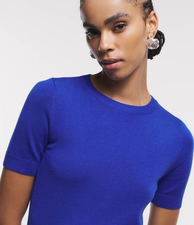 Blusa Básica en Punto con Manga Corta 4