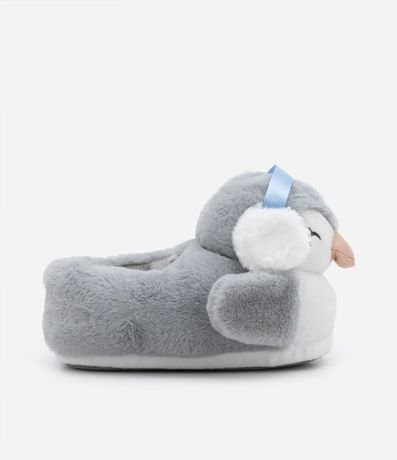 Pantufla Cerrada Infantil en Fleece con Carita de Pingüino - Talle 29/30 al 35/36 4