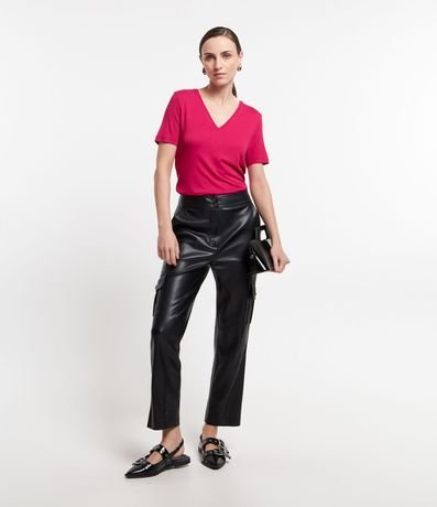 Blusa Básica en Viscosa con Escote V 2