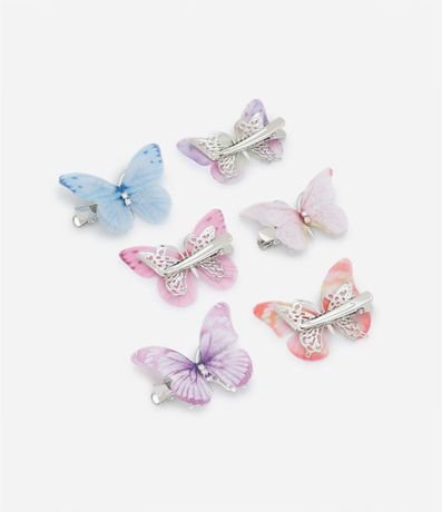 Kit 06 Pinzas para el Pelo en Formato Mariposas - Talle U 2