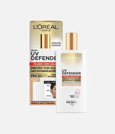 Protector Solar Facial L'Oréal Paris UV Defender Fluído Tono Medio