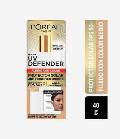 Protector Solar Facial L'Oréal Paris UV Defender Fluído Tono Medio 3