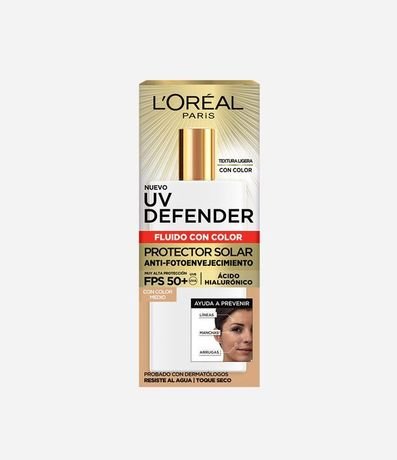 Protector Solar Facial L'Oréal Paris UV Defender Fluído Tono Medio 4