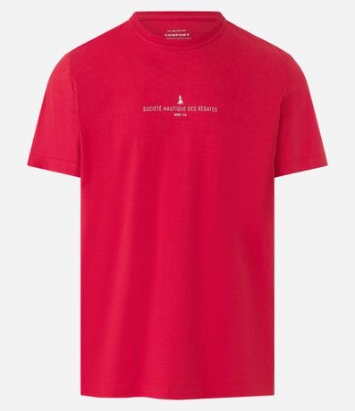 Remera Comfort en Algodón con Estampa de Lettering 7
