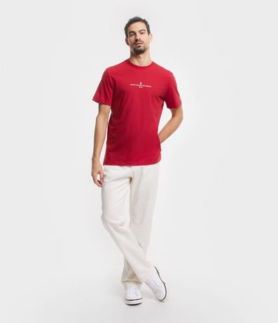 Remera Comfort en Algodón con Estampa de Lettering 3