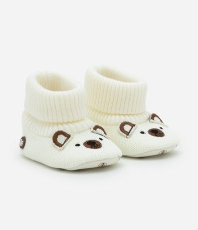 Bota Infantil Estampado Cara de Osito - Talle 0 a 18 meses 2