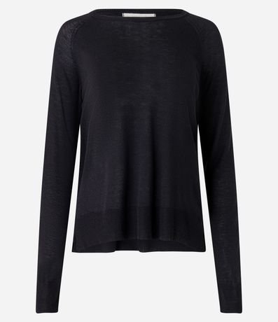 Suéter de Punto con Cuello Redondo 4