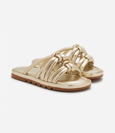 Sandalia Plana con Tiras Puffer con Nudos 5