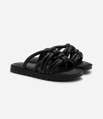 Sandalia Plana con Tiras Puffer con Nudos 5