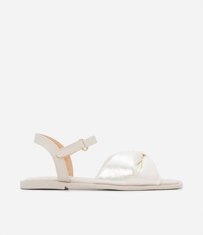 Sandalia Infantil con Lazo Metalizado - Talle 28 al 37 2