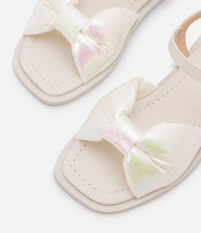 Sandalia Infantil con Lazo Metalizado - Talle 28 al 37 5