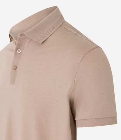 Polo Regular en Media Malla con Detalles Texturizados 7