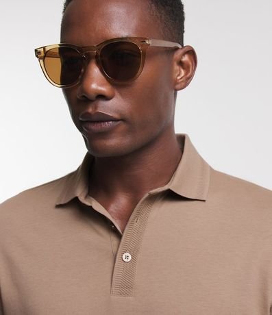 Polo Regular en Media Malla con Detalles Texturizados 3