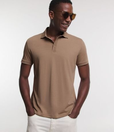 Polo Regular en Media Malla con Detalles Texturizados 4