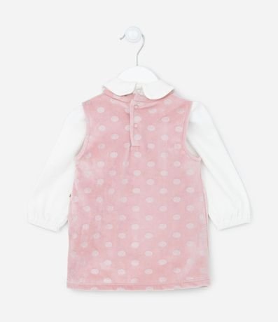 Vestido Infantil en Terciopelo con Bolsillos - Talle 0 al 18 meses 2