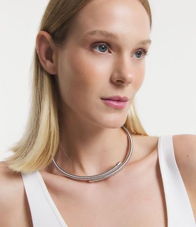 Collar Choker de Muelles con Textura Serpiente 4