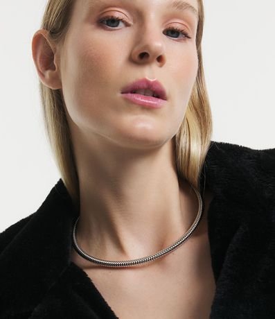 Collar Choker de Muelles con Textura Serpiente 5