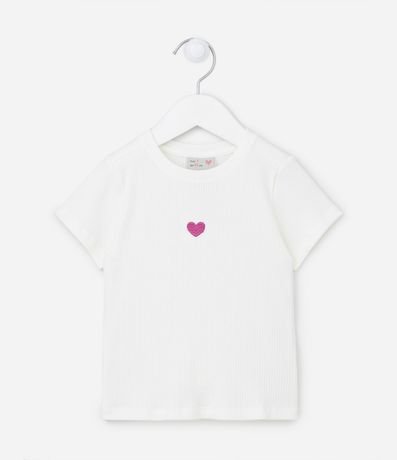 Blusa Infantil Acanalada con Bordado de Corazón - Talle 1 a 5 años 1